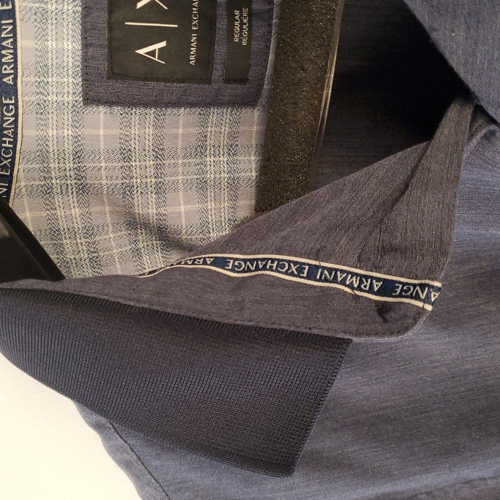 A|X Armani Exchange Mens Long Sleeve Button Shirt Gray Size XL  Business Casual - Picture 3 of 10